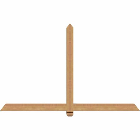Ekena Millwork Eugene Smooth Timber Gable Bracket, Western Red Cedar, 72"W x 45"H x 3 1/2"D x 3 1/2"F, 15/12 Pitch GBW072X45X0404EUG00SWR